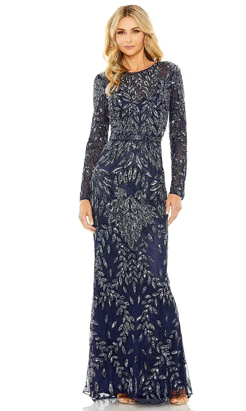 Mac Duggal 6023 - Foliage Beaded Sheath Evening Gown Streetwear Style for 