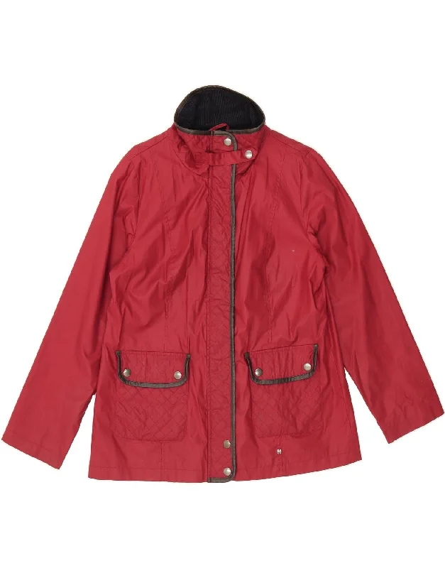 PACO BOUTIQUE Womens Utility Jacket UK 16 Large Red Cotton garde