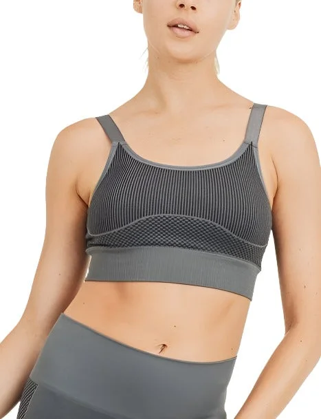 Mono B Seamless Mermaid Bra AT2777 Charcoal Australian Beach
