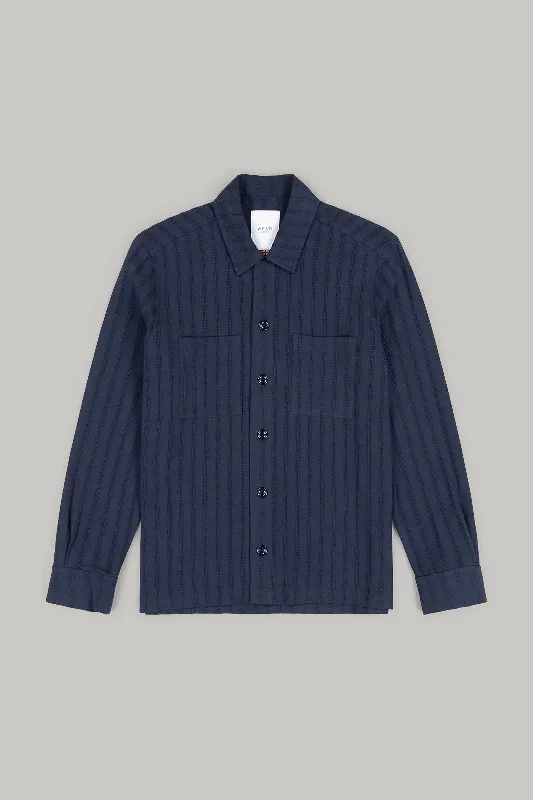 Gravel Long Sleeve Shirt - Navy Lacivert Monochromatic Office Style
