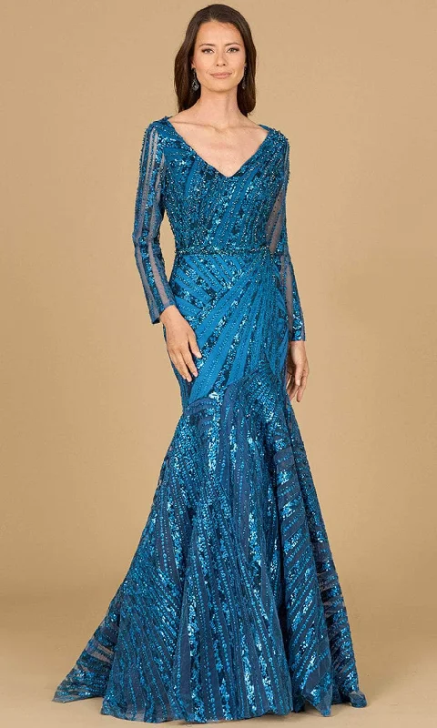 Lara Dresses 29188 - Long Sleeve Embellished Evening Gown Athletic Women's 
