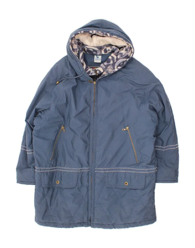 RODEO Womens Hooded Windbreaker Coat EU 40 Medium Blue Polyester Bohemian Women's Free RODEO Womens Hooded Windbreaker Coat EU 40 Medium Blue Polyester Bohemian Women's Free