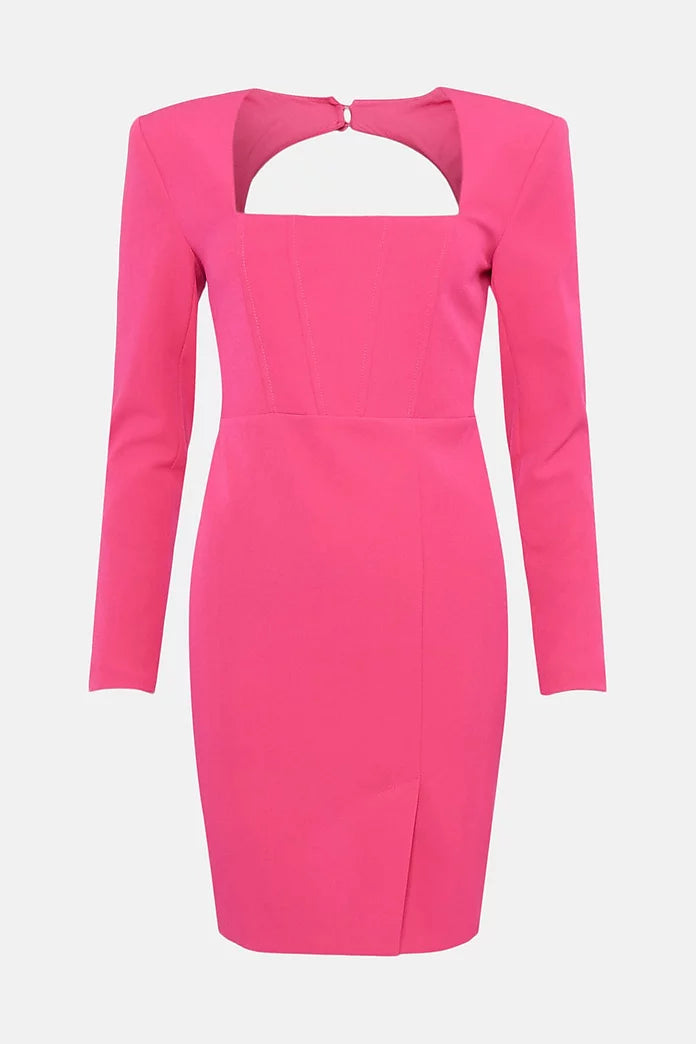 Karen Millen Corset Waist Open Back Mini Dress Disco