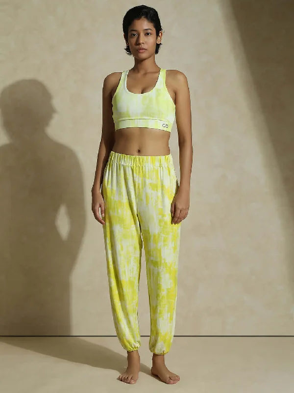 Yogini Stretch Pants Lemon Grunge Scandinavian