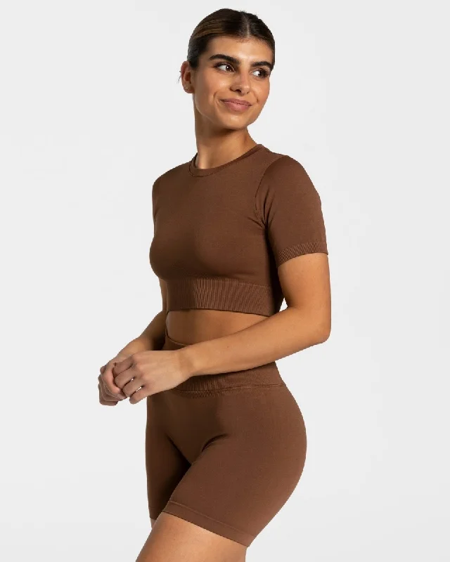Sensation Crop Top "Karamell" Stylish Women's Neon