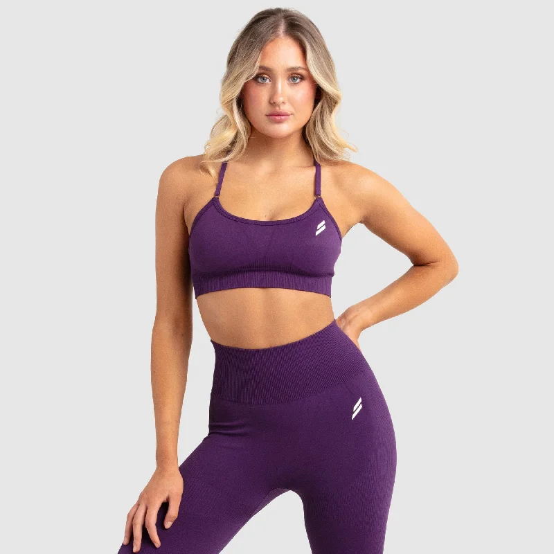 Impact Seamless Crop - Plum Sharp Women's Italian