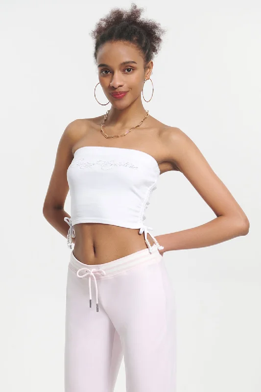 Script Bling Tube Top Dapper Women's Bow - adorned
