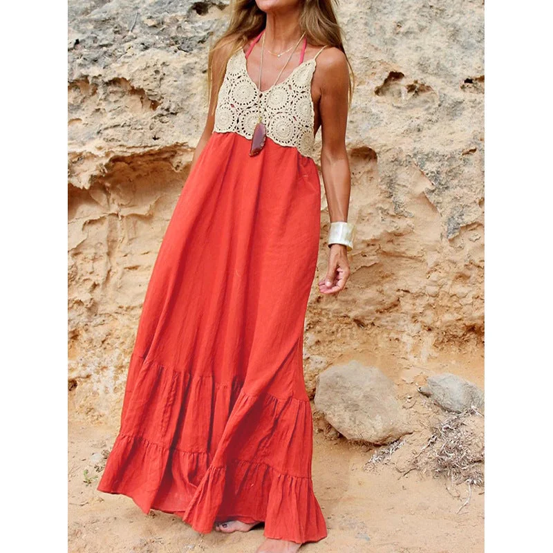 Temperament V-Neck Halter Vest Splicing Sleeveless Neck Dresses Wholesale Dresses Sporty Women's Athleisure Temperament V-Neck Halter Vest Splicing Sleeveless Neck Dresses Wholesale Dresses Sporty Women's Athleisure