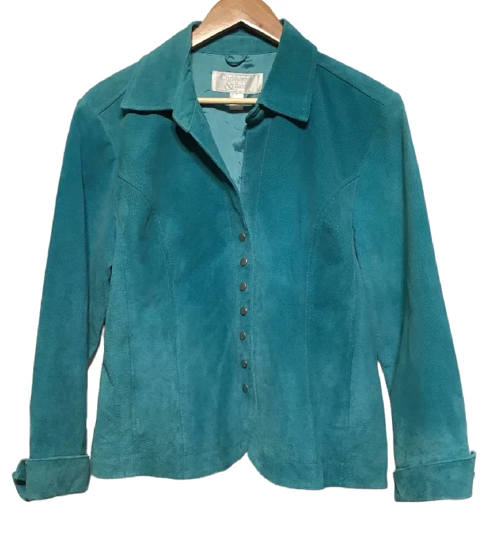 Christopher & Banks Turquoise Suede Jacket (Women’s Size XL) Traditional Women's Wool Christopher & Banks Turquoise Suede Jacket (Women’s Size XL) Traditional Women's Wool