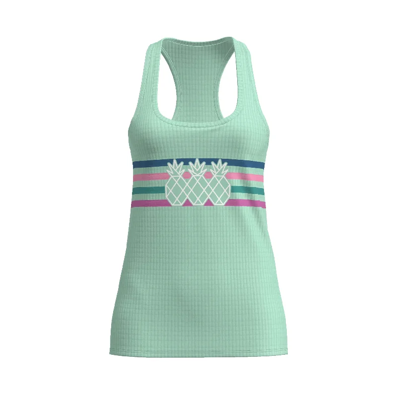 Women's Racerback Tank | Mint with Stripes Casual Women's Japanese 