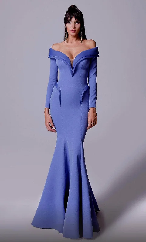 MNM Couture 2711 - Side Peplum Formal Dress Women