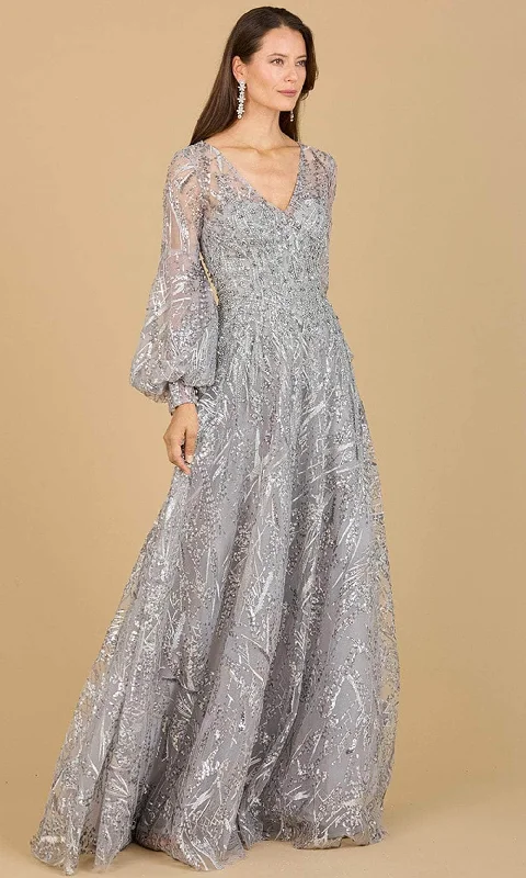 Lara Dresses 29198 - Bishop Sleeve Lace Evening Gown Youthful Women's Pop