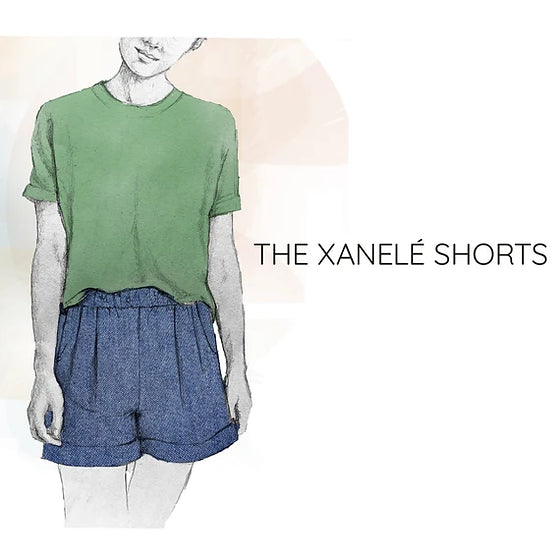 PDF Pattern - Xanele Shorts | French Navy Sporty Women's Tennis