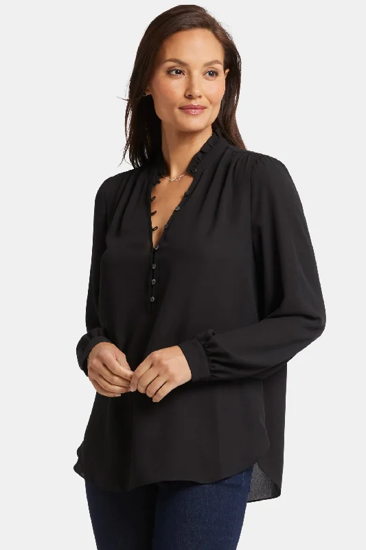 Hannah Blouse - Black Unique Women's Upcycled