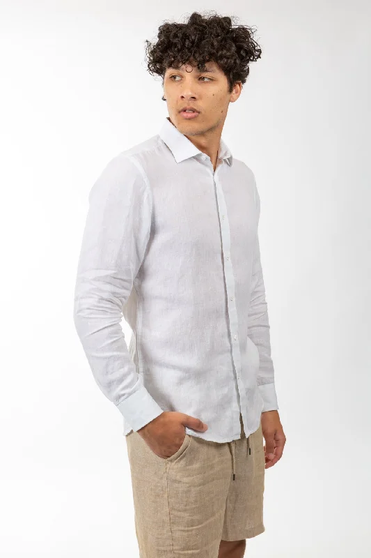 White Linen Shirt Feminine Women's Style 