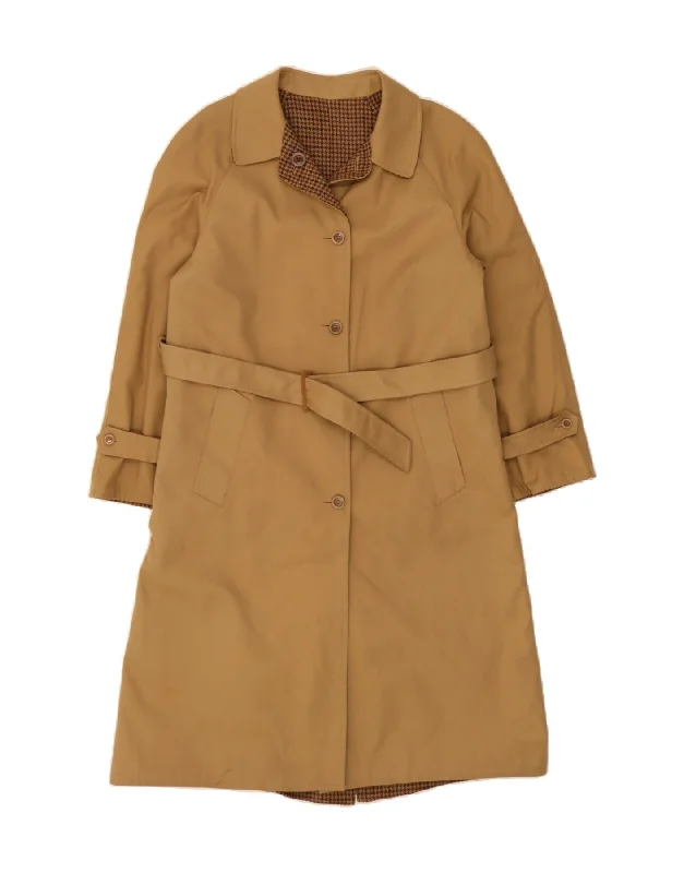 VINTAGE Womens Reversible Overcoat IT 46 Large Brown Gym