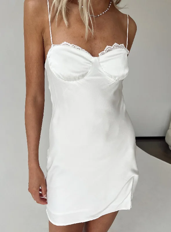 Snowbird Mini Dress White Tall Modern Women's 