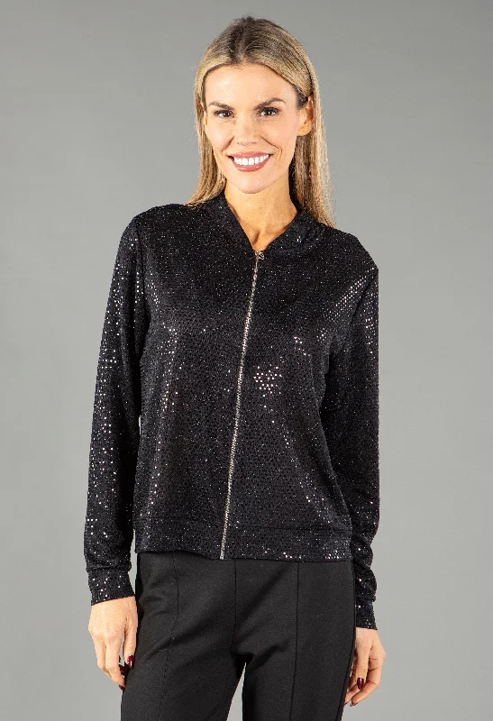 Sequin Bomber Jacket Casual Women's Loose - fitting