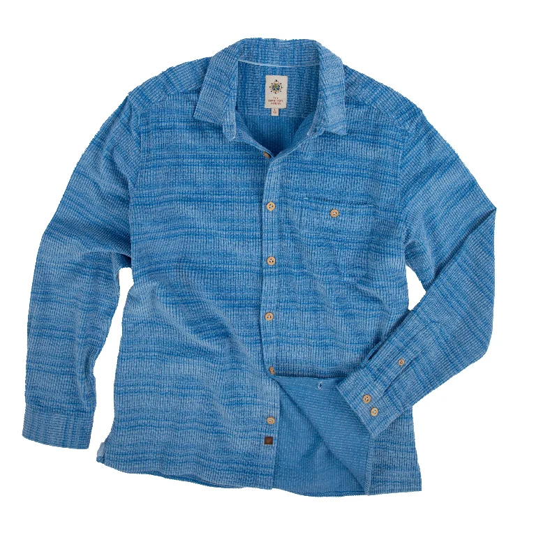 Space-Dyed Fine-Wale Corduroy Shirt Earthy Women's Hemp - based