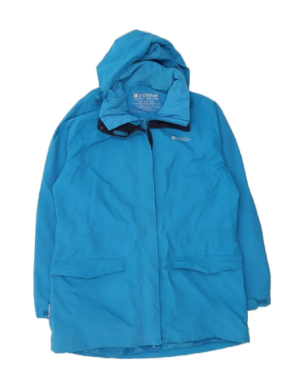 MOUNTAIN WAREHOUSE Womens Hooded Raincoat UK 20 2XL Blue Nylon Classic Women's Tweed MOUNTAIN WAREHOUSE Womens Hooded Raincoat UK 20 2XL Blue Nylon Classic Women's Tweed