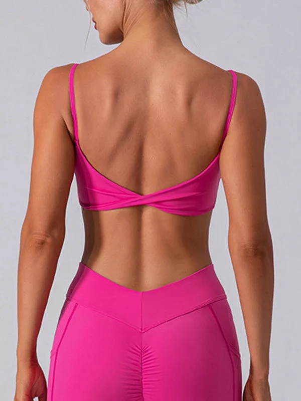ZASUWA Female Twist Back Sports Bras Cozy Women's Winter