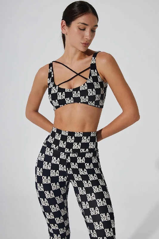 Kamari Monogram Bra - Monogram Black Bold Women's Statement
