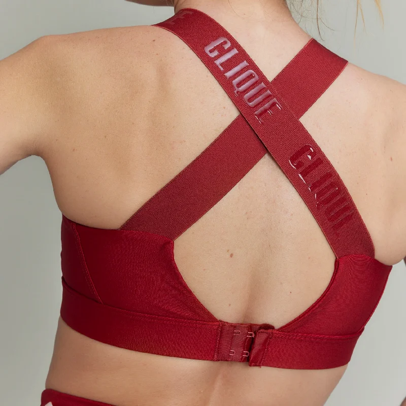 CLQ Super Support Bra Carmine Refined Women's 