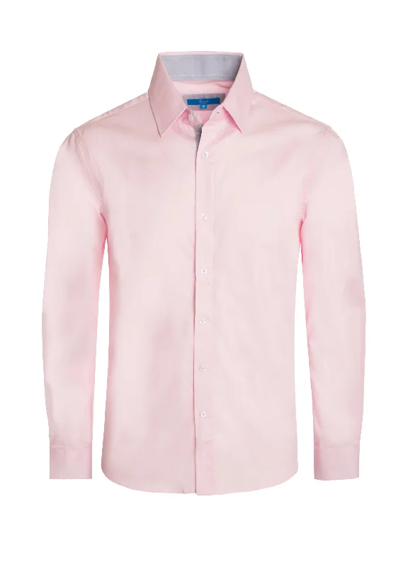 Long sleeve, Cotton-Stretch Shirt in Pink European