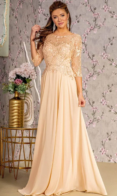 GLS by Gloria GL3446 - Sequin Embroidery Formal Dress Monochromatic All - in - one GLS by Gloria GL3446 - Sequin Embroidery Formal Dress Monochromatic All - in - one