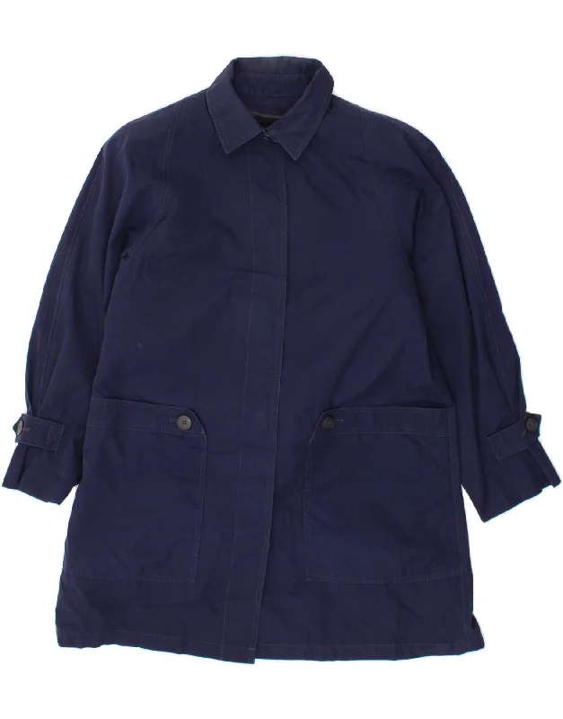 LONDON FOG Womens Overcoat UK 18 XL Navy Blue Dynamic Women's Moto