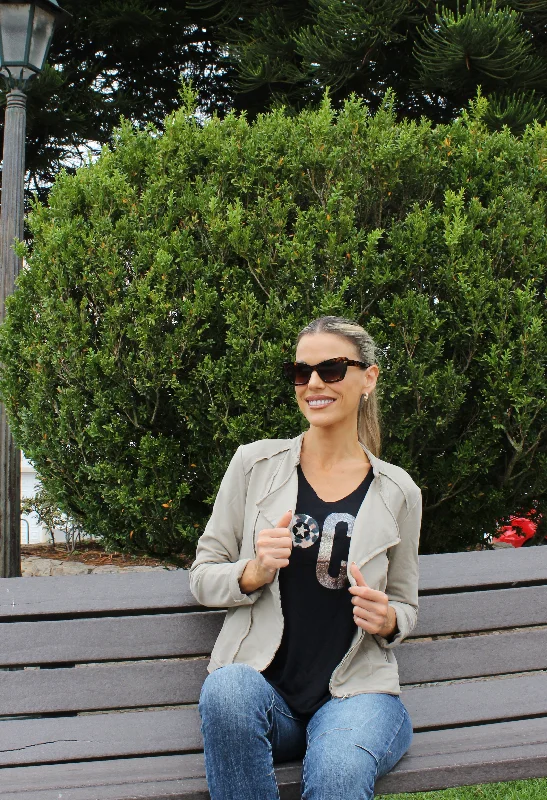 Soft Biker Style Jacket Modern Women's Tech