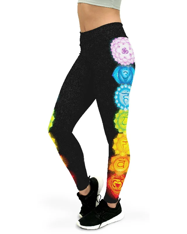 Chakras Yoga Pants Youthful Women's Anime - inspired