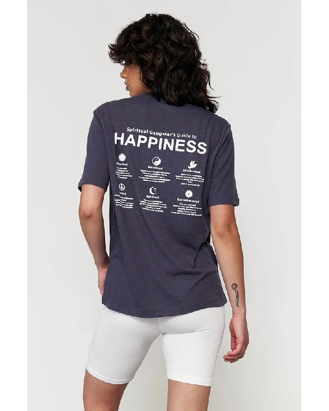 Spiritual Gangster SG Guide to Happiness Oversize T Shirt - FA20418008 - Womens - Space Blue British Gentlewoman Style Spiritual Gangster SG Guide to Happiness Oversize T Shirt - FA20418008 - Womens - Space Blue British Gentlewoman Style