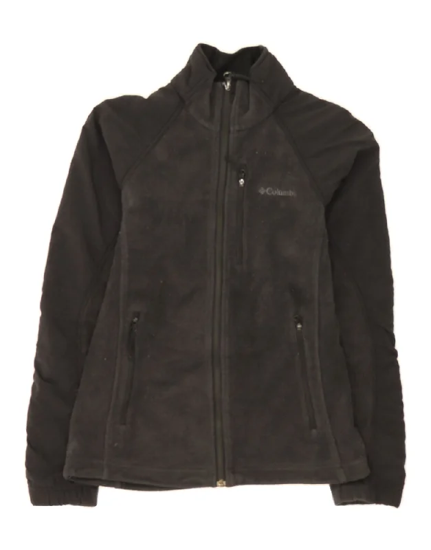 COLUMBIA Womens Fleece Jacket UK 12 Medium Black Polyester Modern Women's 