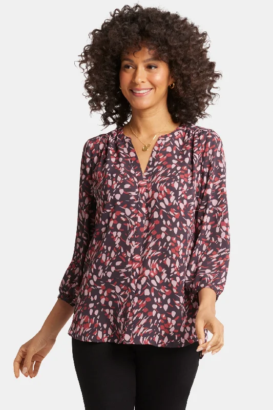 Pintuck Blouse - Perla Plum Cozy Women's Sherpa - lined