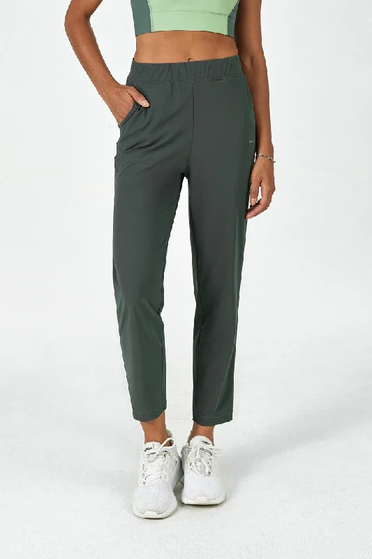 High-Rise Mesh-Like 7/8 Pant French