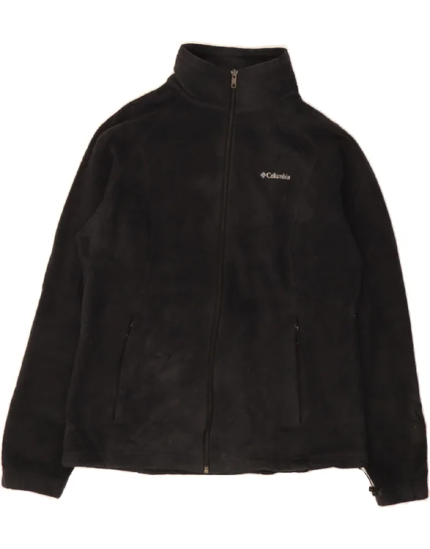 COLUMBIA Womens Fleece Jacket UK 16 Large Black Polyester Street