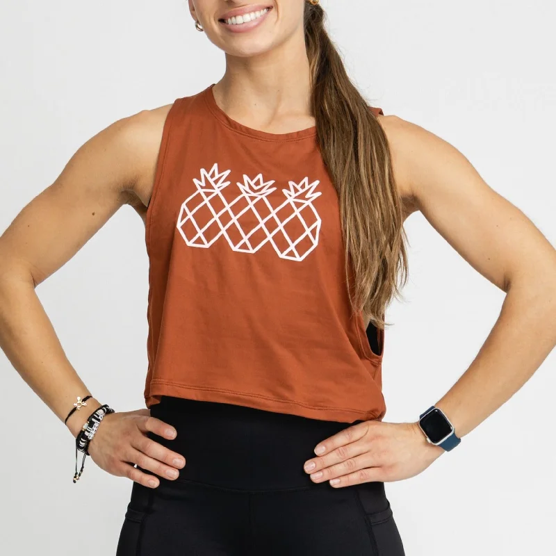 Women's Muscle Tank Crop |  Copper Stylish Women's Tropical 