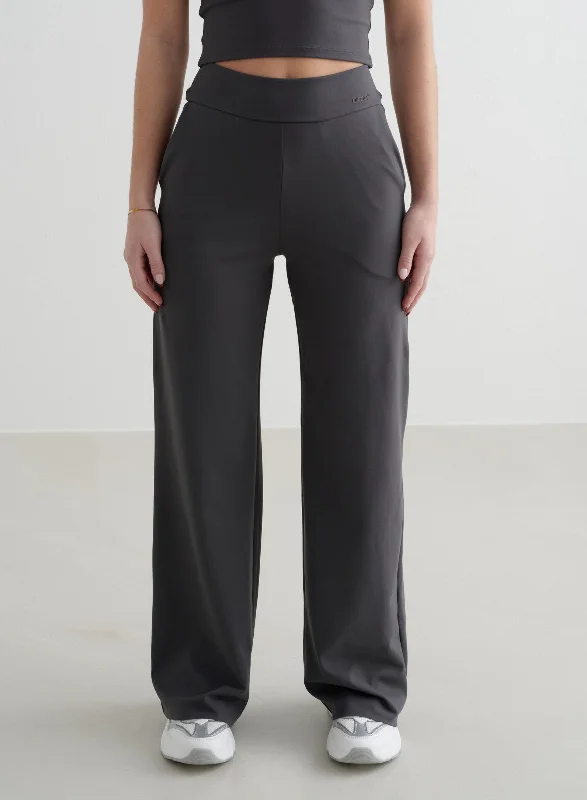 Shadow Grey Sense Wide Petite Pants Relaxed Women's Beachy