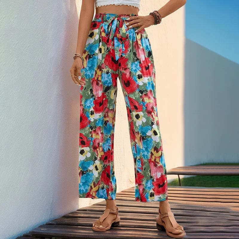 Graffiti Print Boho Resort Straight Pants Wholesale Womens Clothing N3824062800040 Refined Women's Hand - crafted Graffiti Print Boho Resort Straight Pants Wholesale Womens Clothing N3824062800040 Refined Women's Hand - crafted