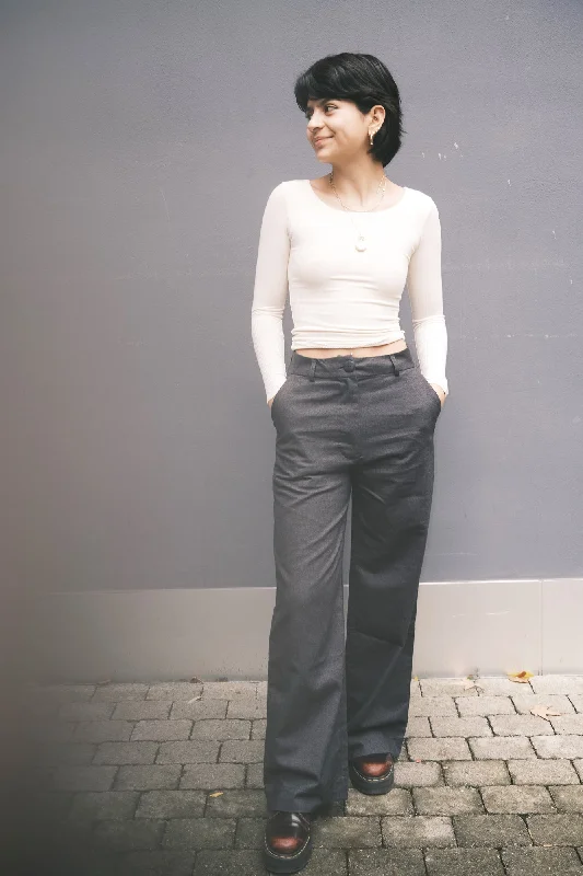 flanell pants - emil - anthracite Modern Women's Tech