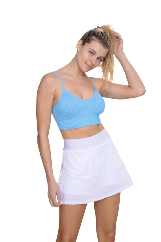 Mono B V Front Seamless Textured Tank AT-A1274 Cozy Women's Sherpa - lined