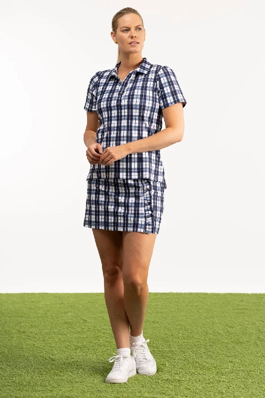 The Reagan Polo - Mariners Plaid Vacation