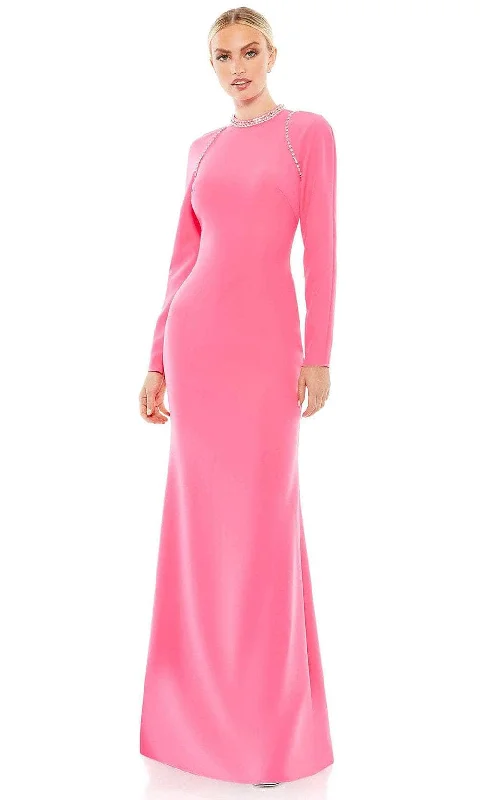 Ieena Duggal 26612 - High Neck Long Sleeved Prom Dress Cozy Women's Winter