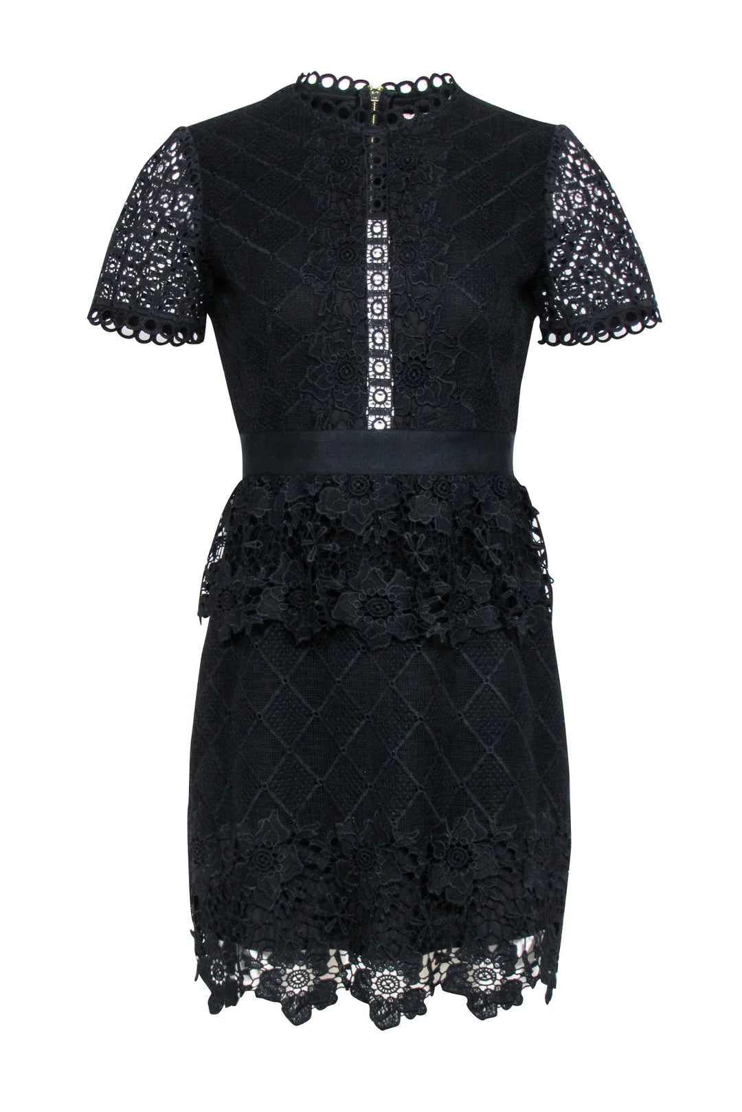 Ted Baker Dixa Black Lace Mini Dress Trendy Women's Oversized