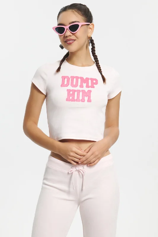 Dump Him Baby Tee Youthful Women's Anime - inspired