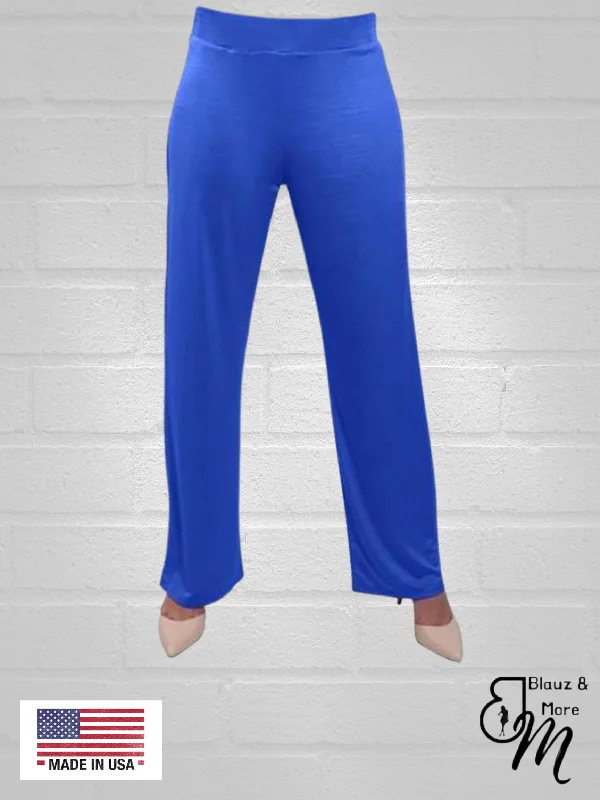 Mid Rise Straight Leg Pull-on Palazzo SOLID Women