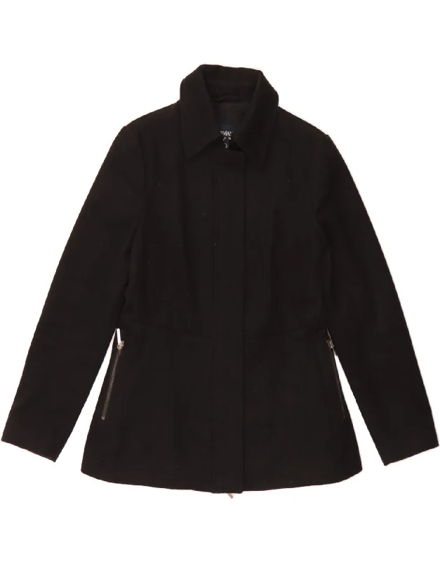 ARMANI JEANS Womens Bomber Jacket EU 40 Medium Black Wool European
