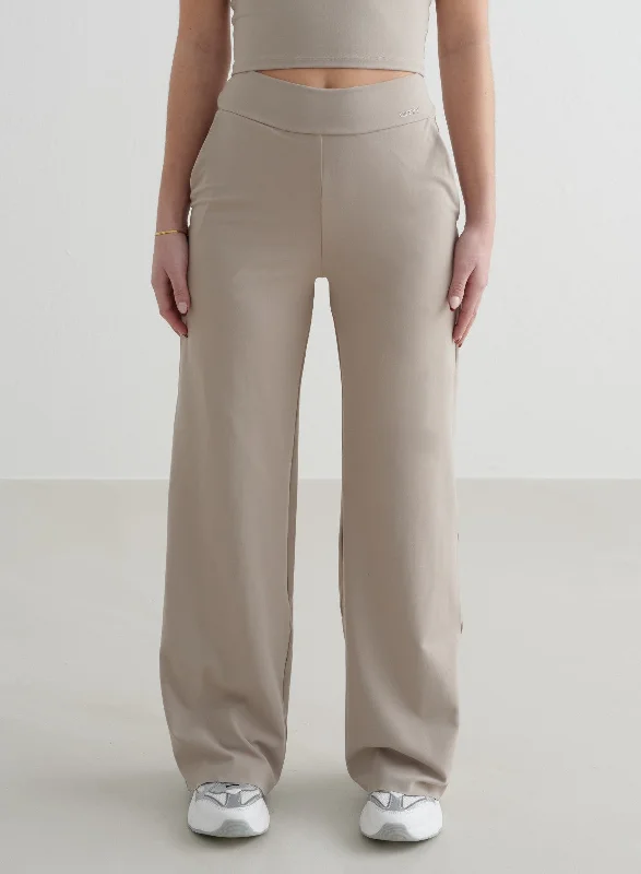 Dark Clay Sense Wide Petite Pants Practical Women's Quick - dry