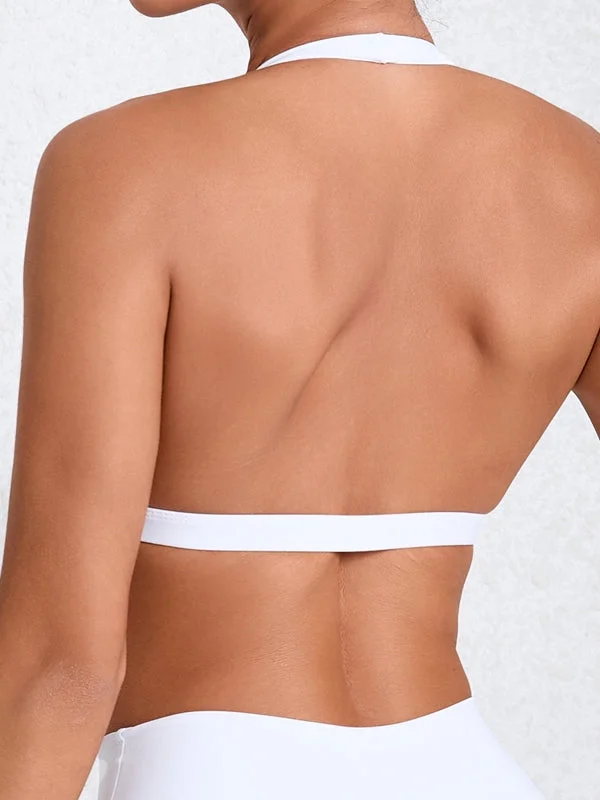 ZASUWA Female Deep V Collar Backless Sports Bras Cool Women's Skate